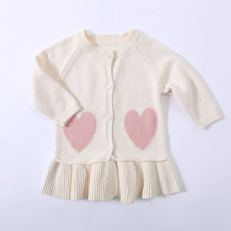 
Baby girls knitted cotton cardigan outfit 