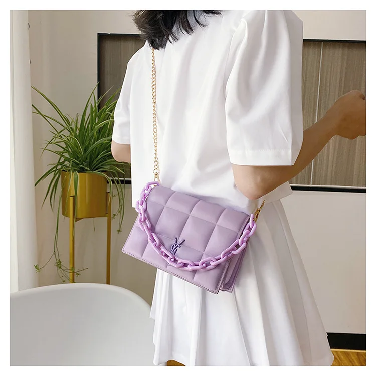 

2021 New summer All-match Sling Fashion Small Square Purses And Handbags, 9 colors