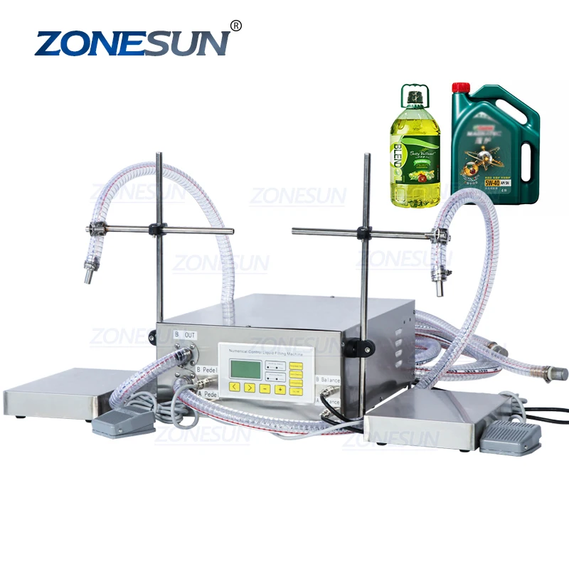 

ZONESUN ZS-GP632 Semi-automatic Gear Pump Peanut Oil Filler Grease Olive Lubricating Oil Liquid Bottle Filling Machine