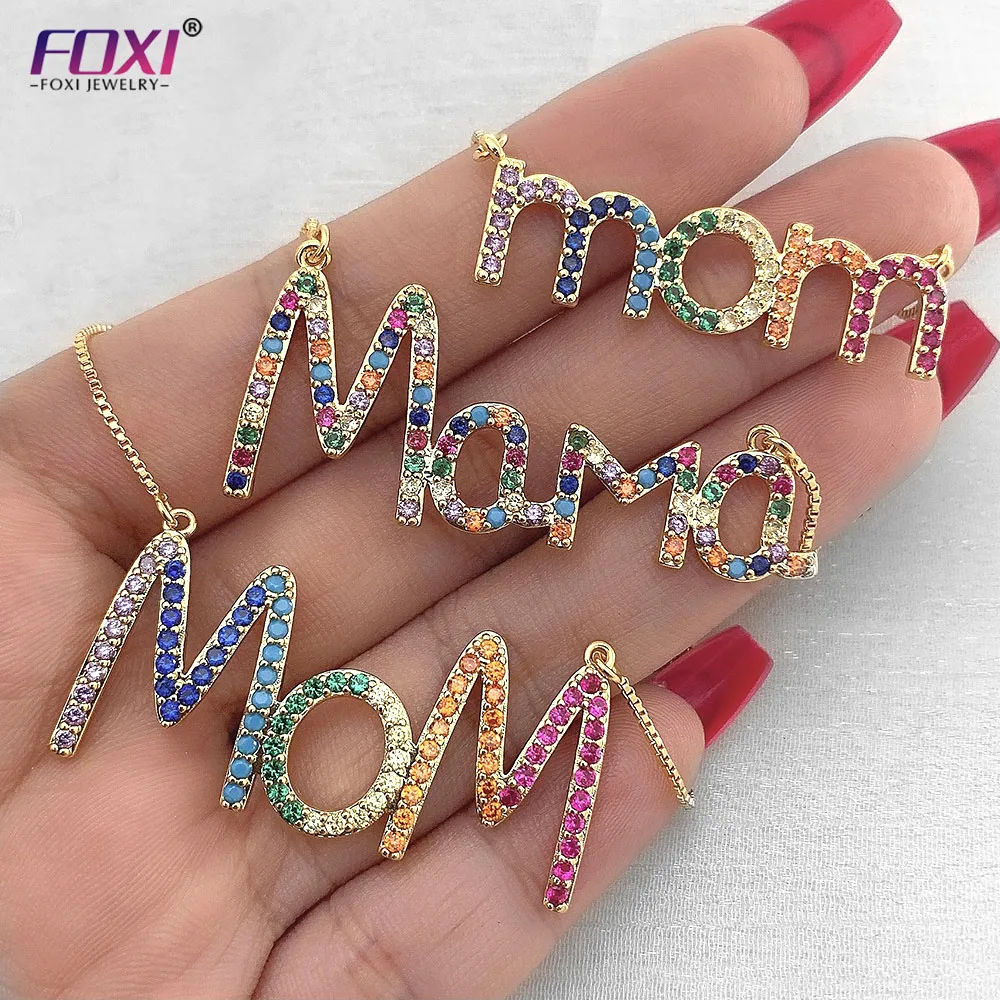 

p908 p907 p906 gold rainbow Mama/MoM/mom necklaces a perfect mother day jewelry gifts 2021, Plated