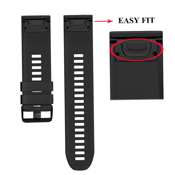 

22 26mm watch Strap Quick Release Easyfit Replacement Silicone Soft Strap For Garmin Fenix 6 6X 6S Pro 5 5X 5S 3HR