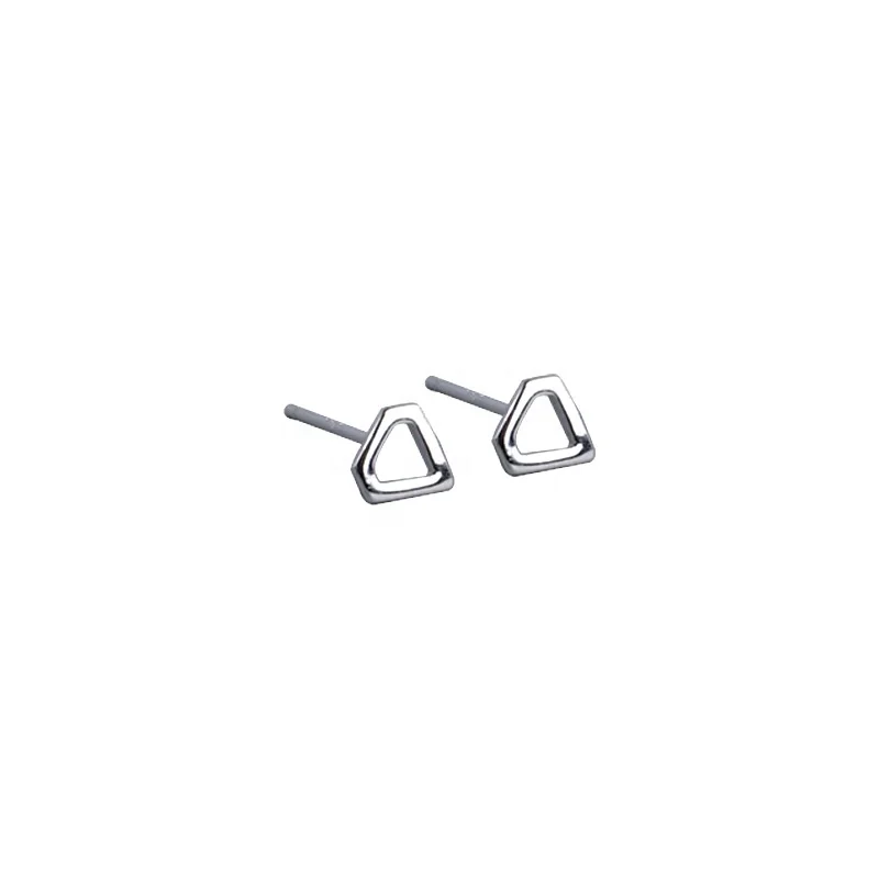 

Can Mixed Order Wholesale Jewelry 925 Sterling Silver Small Triangle Earring, White, gold, rose gold,champagne gold