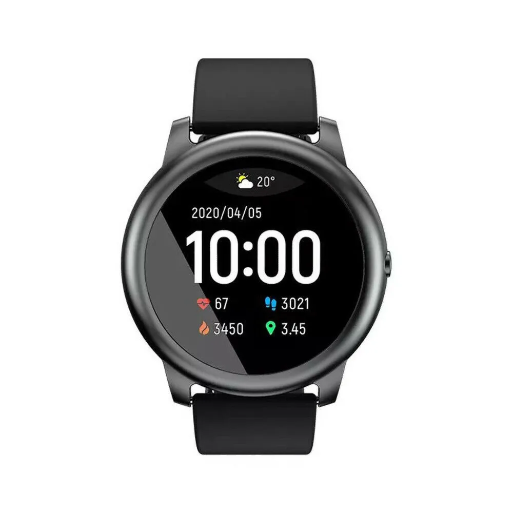 

100% original global version Haylou Solar Smart Watch LS05 Sport Metal Heart Rate Sleep Monitor IP68 Waterproof iOS Android, Black