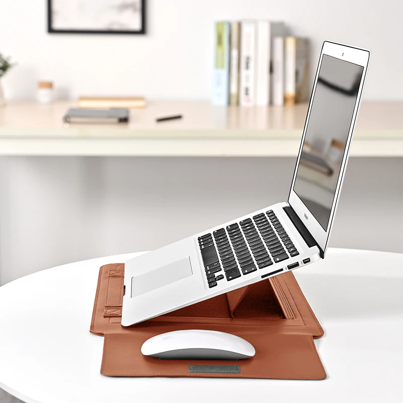 

BUBM PU Leather Laptop Sleeve Stand Bag
