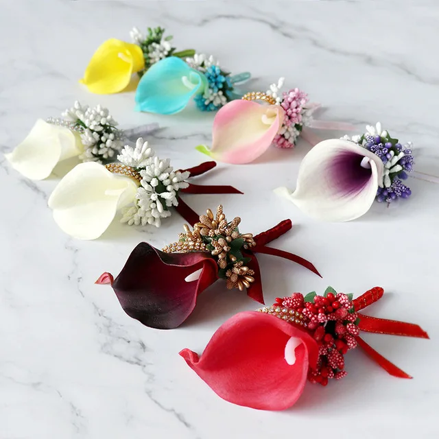 Boutonniere Flowers Corsage Pin Boutonniere Buttonhole Men Wedding Brooch Bridesmaid Wedding Buttonhole Witness Corsage