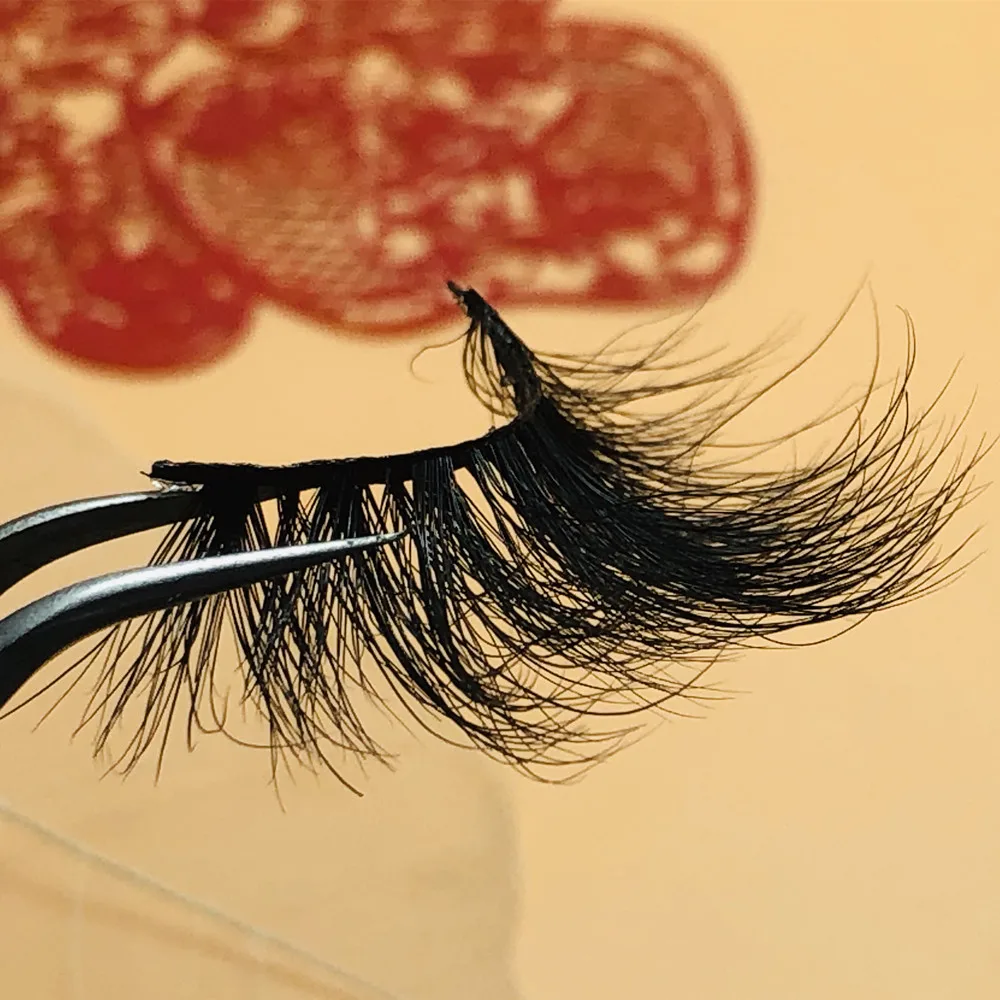 

Cruelty free 25mm custom 3d full strip eyelashes wispy natural individual lashes wholesale false eye lashes