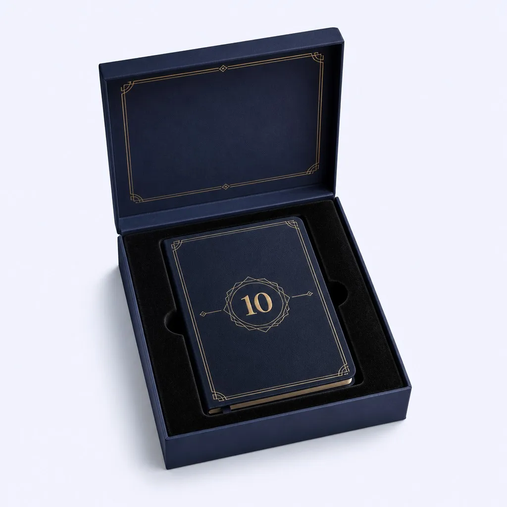 Corporate Milestone Notebook - Luxury Gift Box Presentation