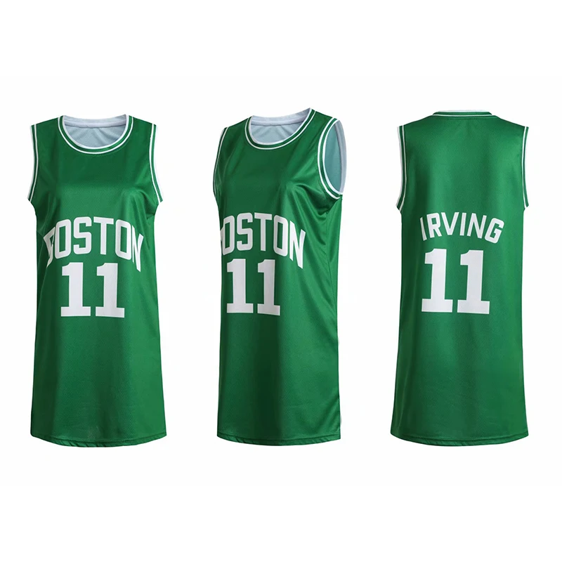 

Wholesale Custom fashion sexy design celtics dress Hot Sale Classical NBA- Woman Stitched Basketball Jersey Dress for women