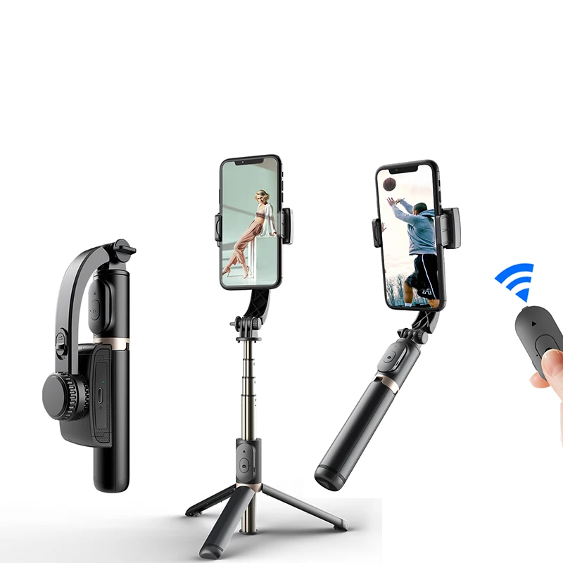 

CYKE Q08 New Design Selfie Gimbal Stabilizer Tripod Selfie Stick Single-axis Stabilizer Handheld Anti-shake For Smartphone, Black white