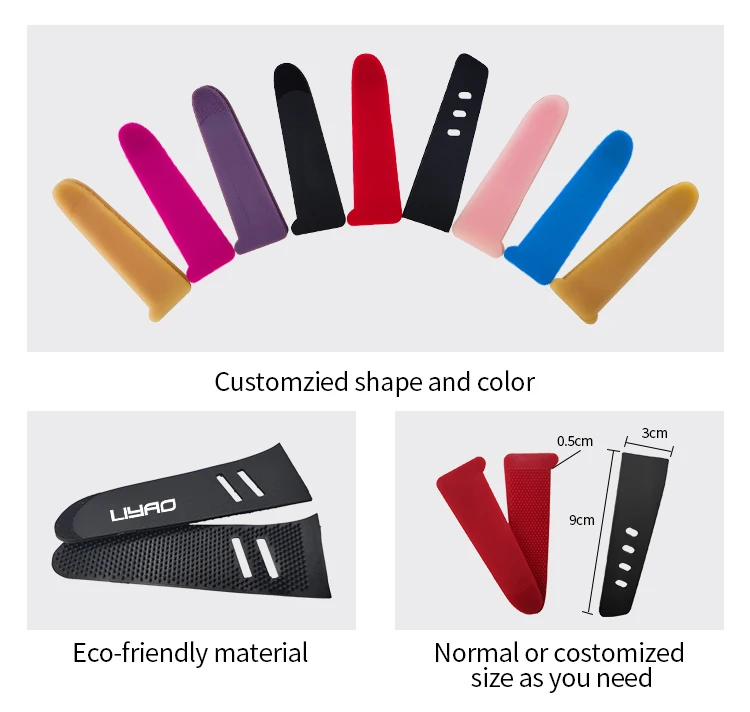 Micro Hook And Loop Sew On 1 Inch Clear Plastic Injection Hook Cuff Tab/hook And Loop Sleeve