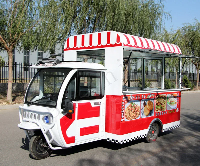2020 Hot Tricycle Tuk Tuk Cart Trailer Van Tuktuk Electric Food Van