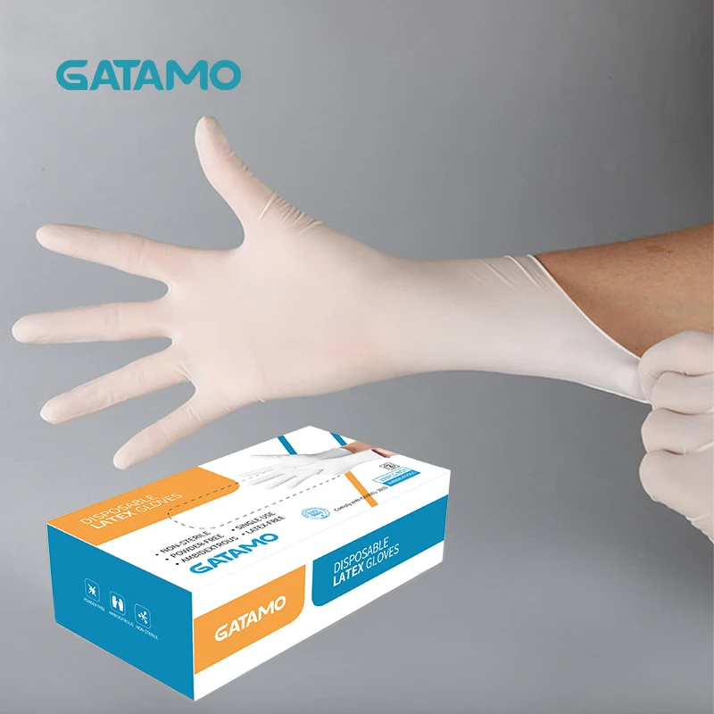

G26 Wholesale household latex gloves food grade Powder Free ansell latex gloves