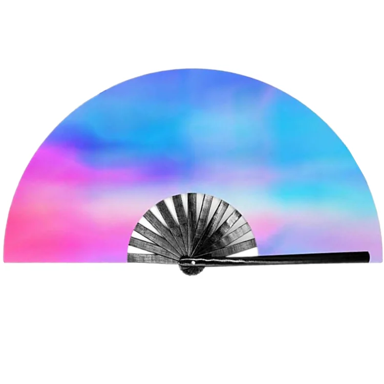 

Customer Design Large Crack Folding Bamboo Hand Fan For Wholesale, As custom