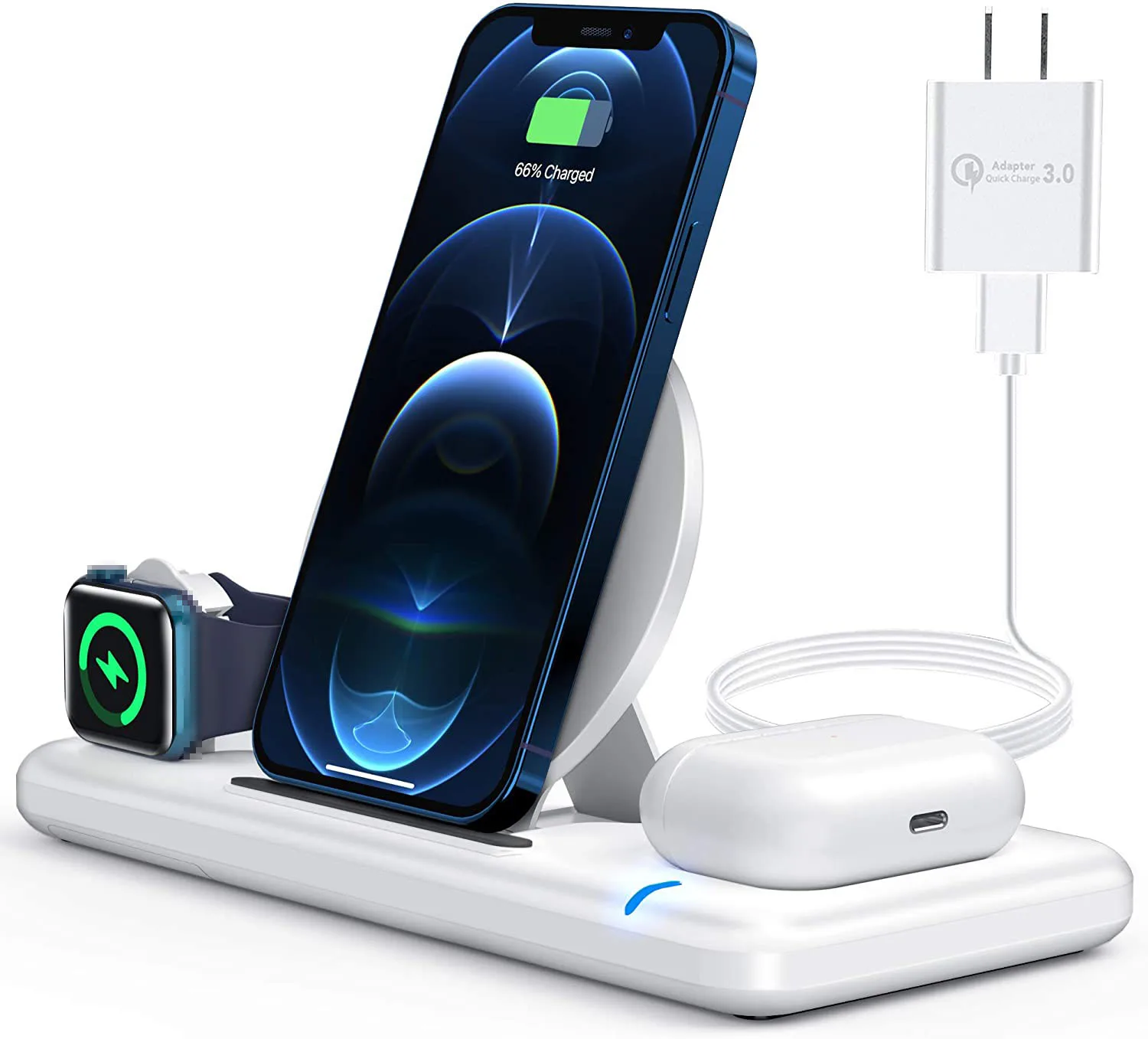 

3 in 1 Wireless Charger Station Wireless Chargers Phone For AirPods 1 2 All Mobile Phones/Smart Watch