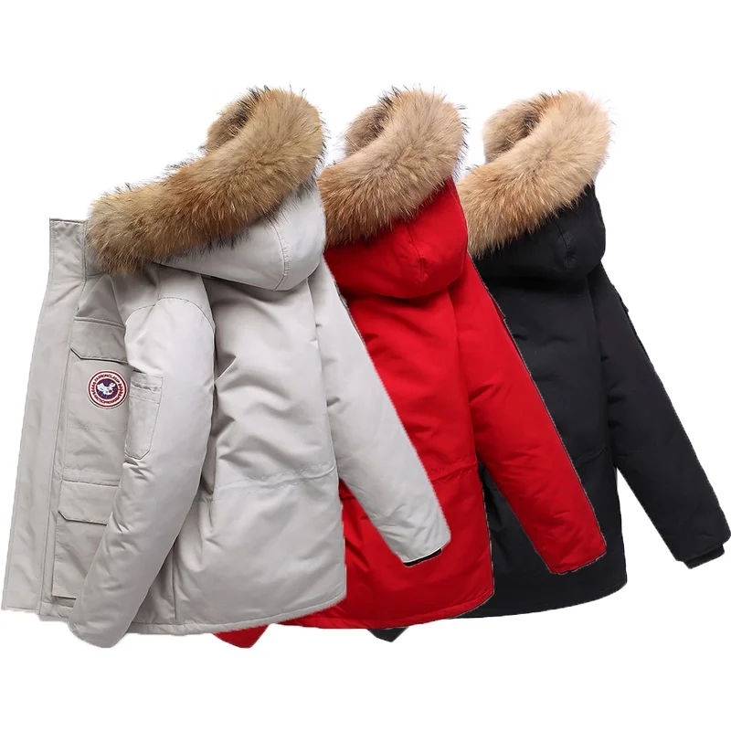 

customized unisex casual outdoor duck down jacket warm winter down coat, Inory/black/red