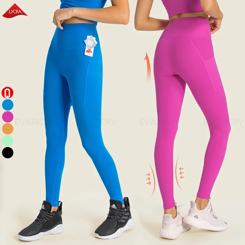 

Custom Logo Women High Waist Butt Lift Yoga Pants Fitness Workout Gym Sportswear Push Up Leggings For Women With Side Pocket