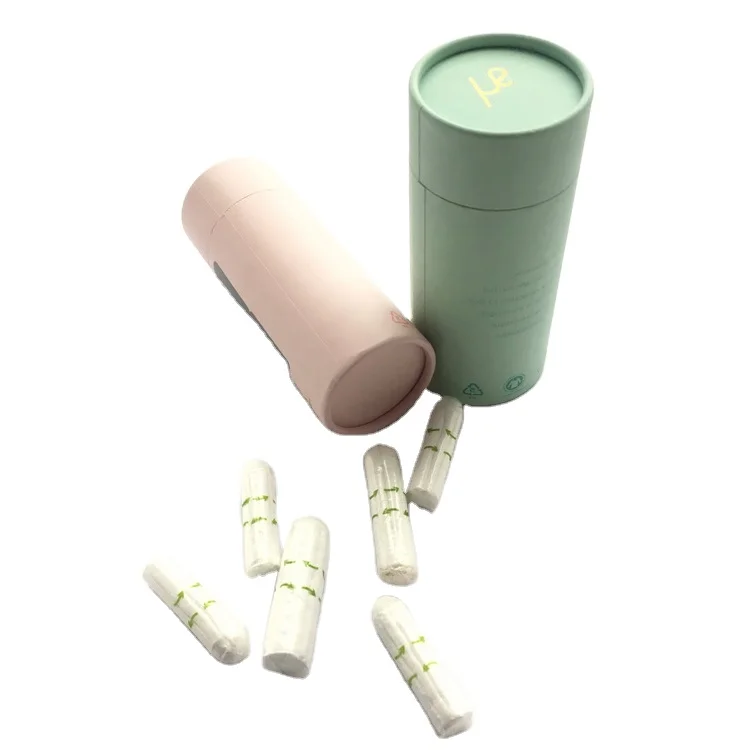 

Super absorption biodegradable organic cotton tampons private label packages