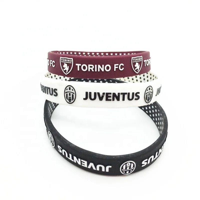 

sports promotion logo printed rubber football club vaccine dose gift Leagbracelet Customized Silicone Wristbands, Picture