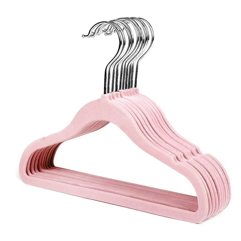 

Customized Design Clothing Hangers Non Slip Traceless Children Cute Velvet Hangers for Baby Clothes