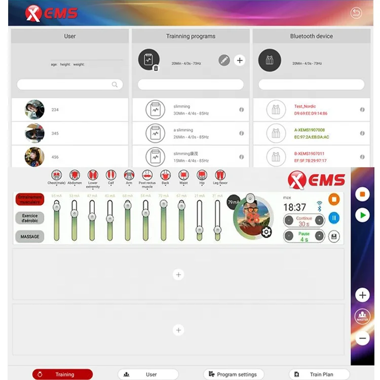 xems Ems Training Equipment Suits xems Fitness Equipment Ems Muscle Stimulator Machine