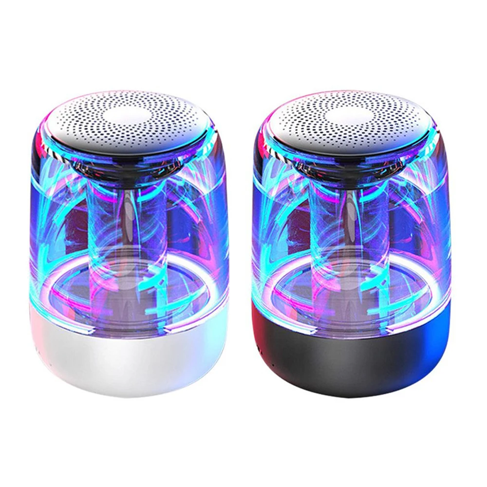 

Hot Sale Portable Speaker Transparent LED Luminous Subwoofer 6D Surround HIFI Stereo TWS Wireless Speakers Home Theater System