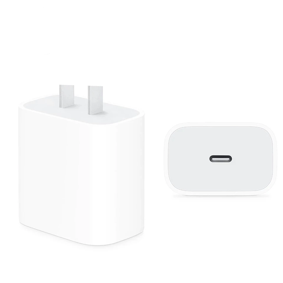 

usb-pd adapters 20w fast wall charger for iphone mobile phone charging plug type c block charger, White