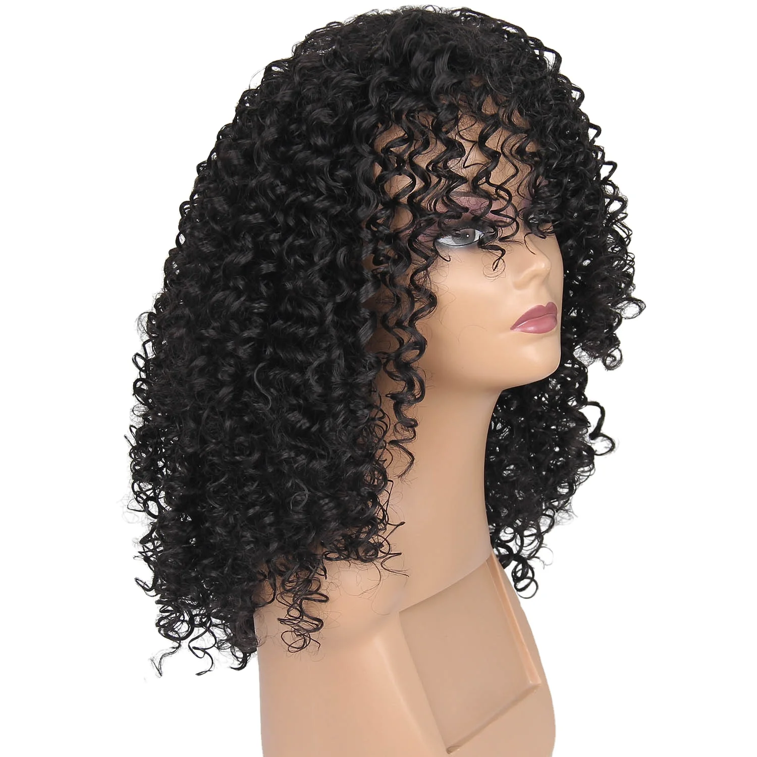 

African Small Volume Hair Wig High Temperature Silk Synthetic Hair Wigs