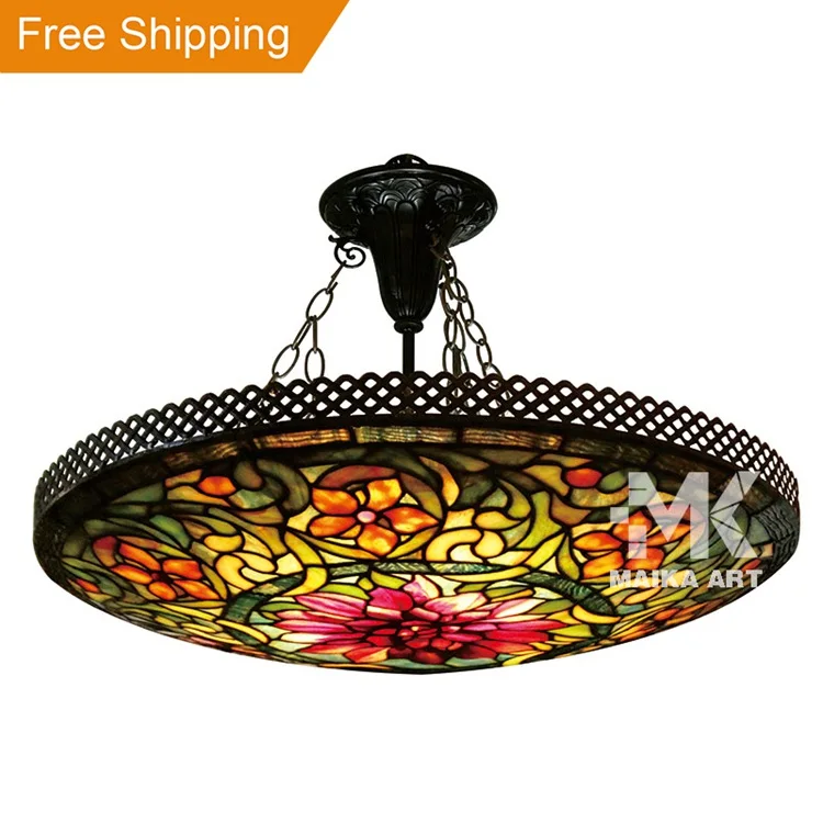 

Dahlia Factory Free Shipping tiffany chandelier Hanging indoor family hotel