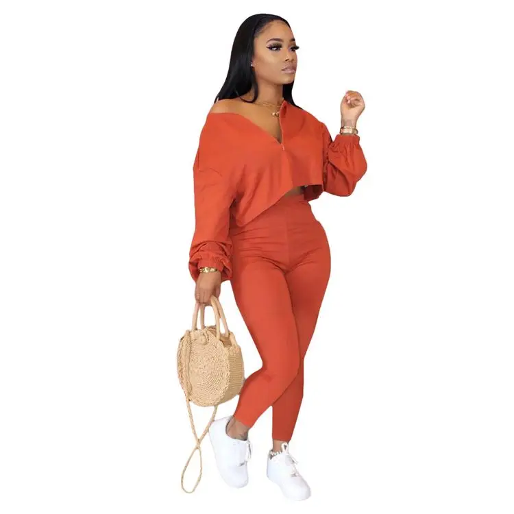 

W7624 fashion clothes 2020 2 piece set women clothing casual sets ladies