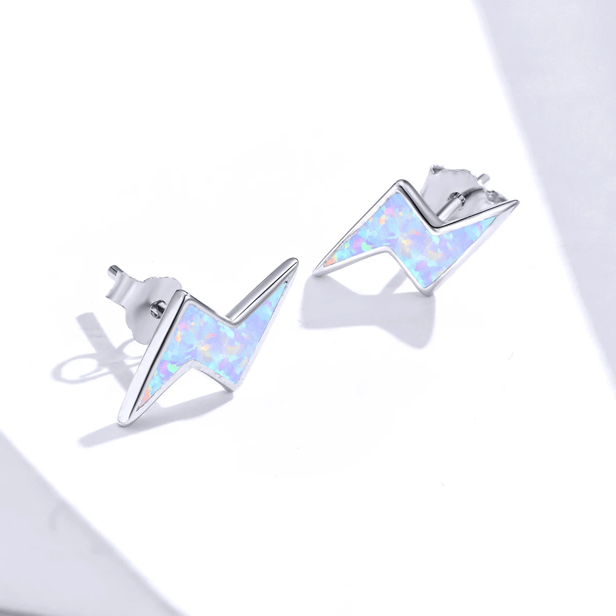 

925 Silver 2020 New Fashion Jewelry Opal Lightning Studs Earring For Women