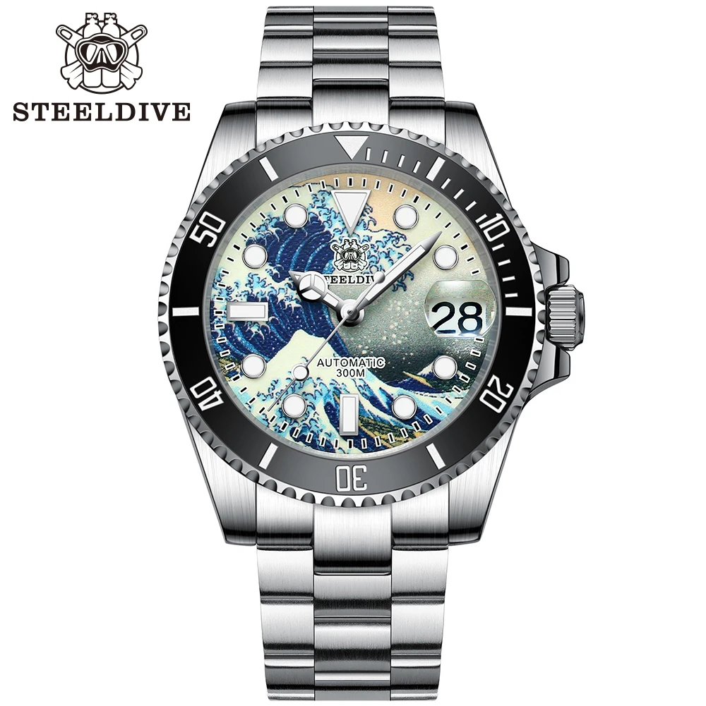 

2020 New Arrival Factory Price Steeldive Kanagawa SD1953J Full Luminous Dial 300M Water Resistant NH35 Men Automatic Dive Watch