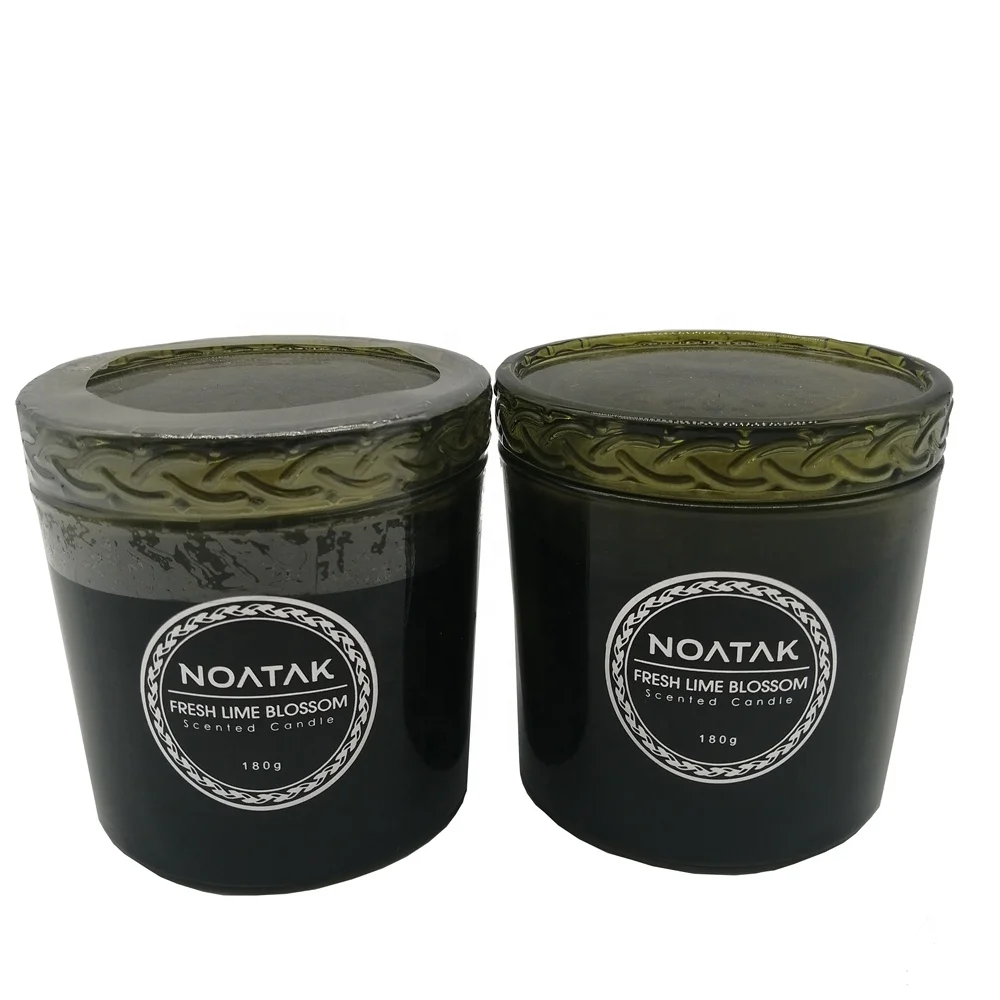 
Exquisite Design Glass Handmade Candle Jars Pure Soy Wax 