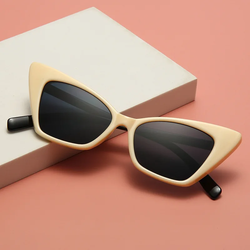 

Fashion PC Frame Italy Design vintage retro women cateye sunglasses for female