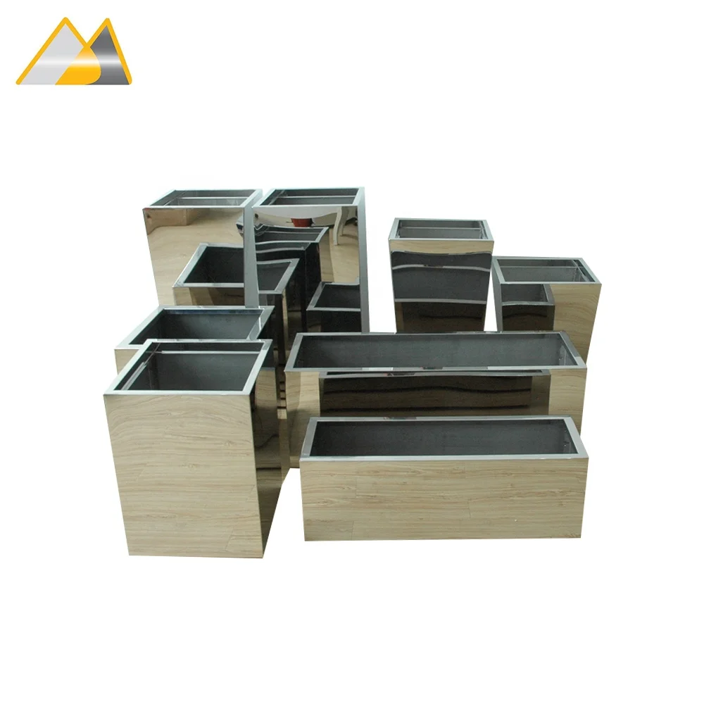 Decorative Stainless Steel 304 Polished Giant Flower Pot Large Decorative Stainless Steel 304 Polished