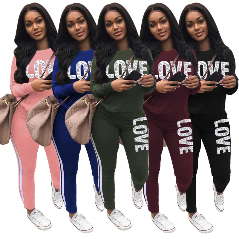

Custom Service Design Color Contrast Short Sexy Pullover Crop Top Custom Sweat suits Women, Multicolor