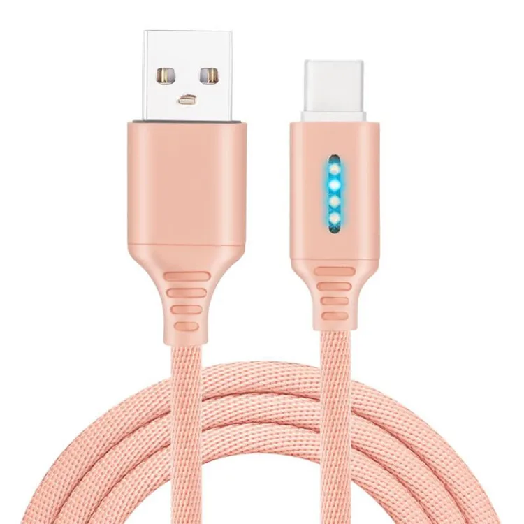 

Smart LED Power Off Cable Auto Disconnect Charging Wire For Android phone 1M, Black white gold rose gold