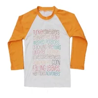 

Custom wholesale printing children's clothing boys T-shirt baseball raglan bulk