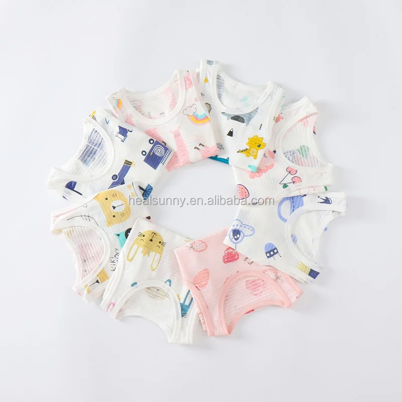 

Summer children's clothing cotton white vest solid color shorts pants kid sports set, Picture