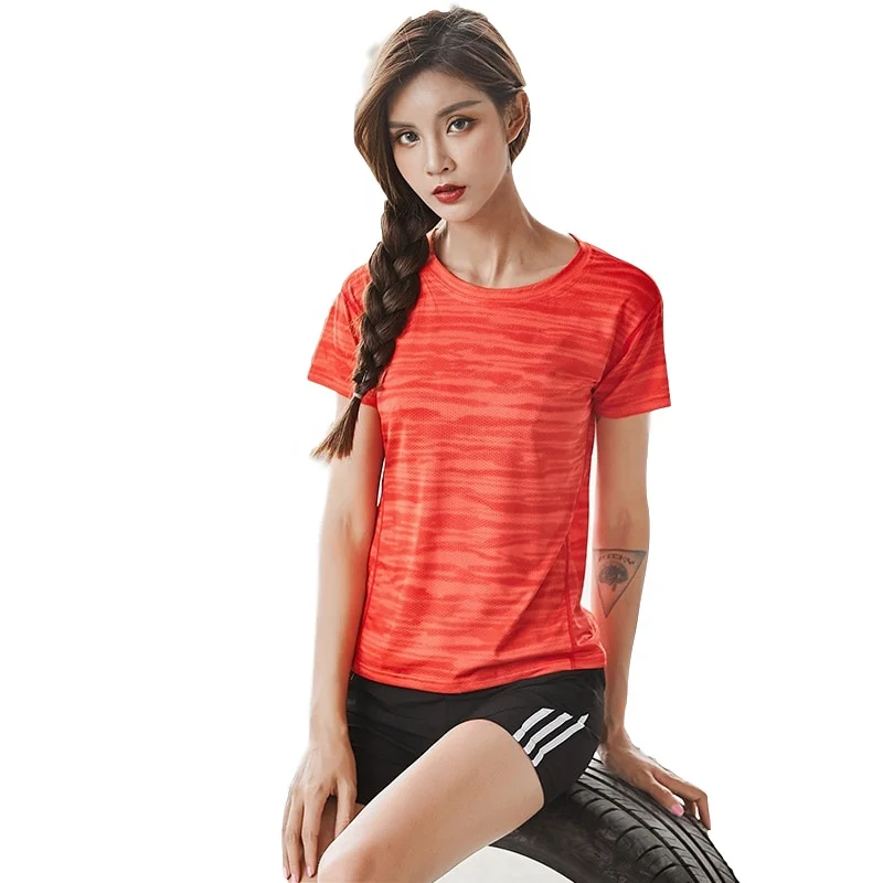 

Topgear Summer Quick Dry Yarn Dye T-Shirt Women Sports Wear, Orange