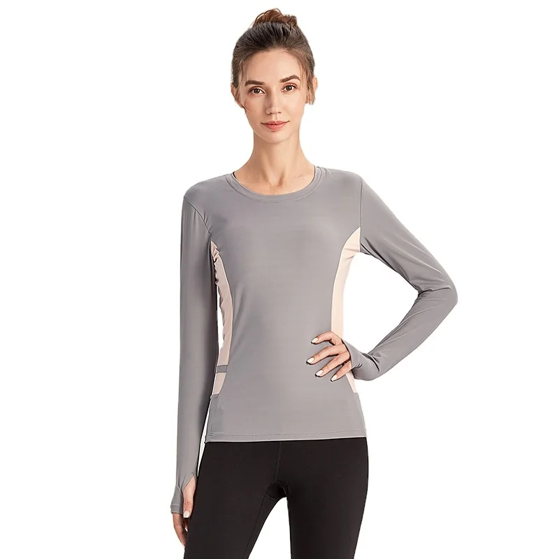 

Nylon Spandex Women's Top Fitness Long Sleeve women's winter shirts 2020