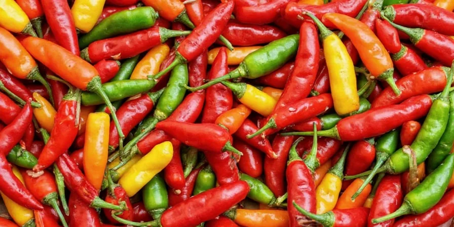 Assorted dishes featuring Chinese peppers