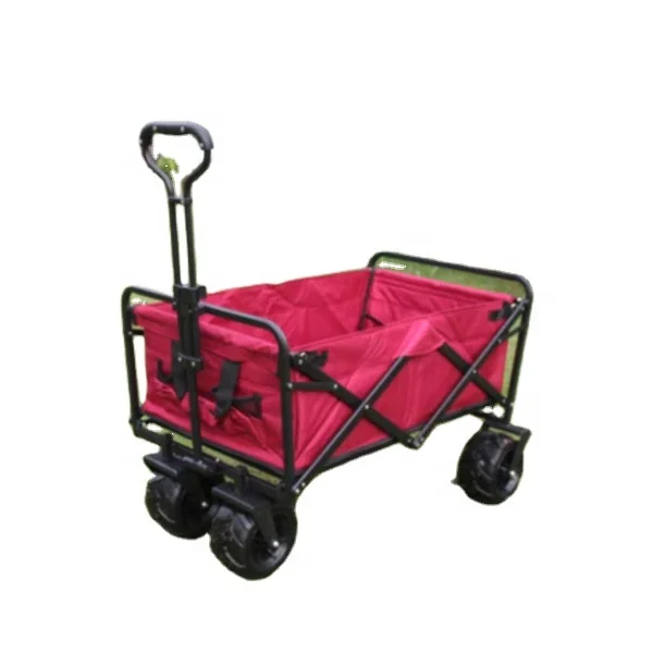 

Multifunctional trail folding outdoor utility heavy duty collapsible folding wagon cart