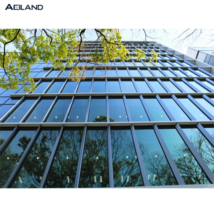
Aluminum glass curtain wall with System Design Fabrication for building Exterior 
