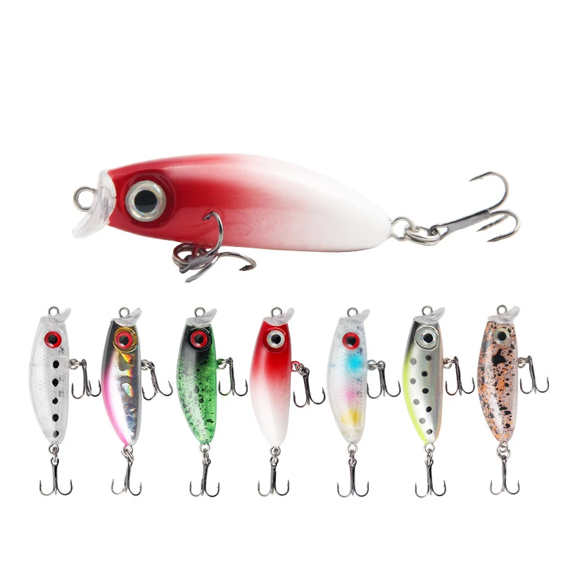 

4.3cm 3g Minnow Lure Fishing Wobbler Sinking Hard Plastic Fishing Lures Minnow swimbait Artificial Fake Bait Lures, 7 different colors