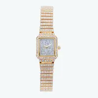 

Custom Diamond Watch For Women Luxury Brand Ladies Square Watch Minimalist Analog Quartz Movt Unique Female Iced Out Watch