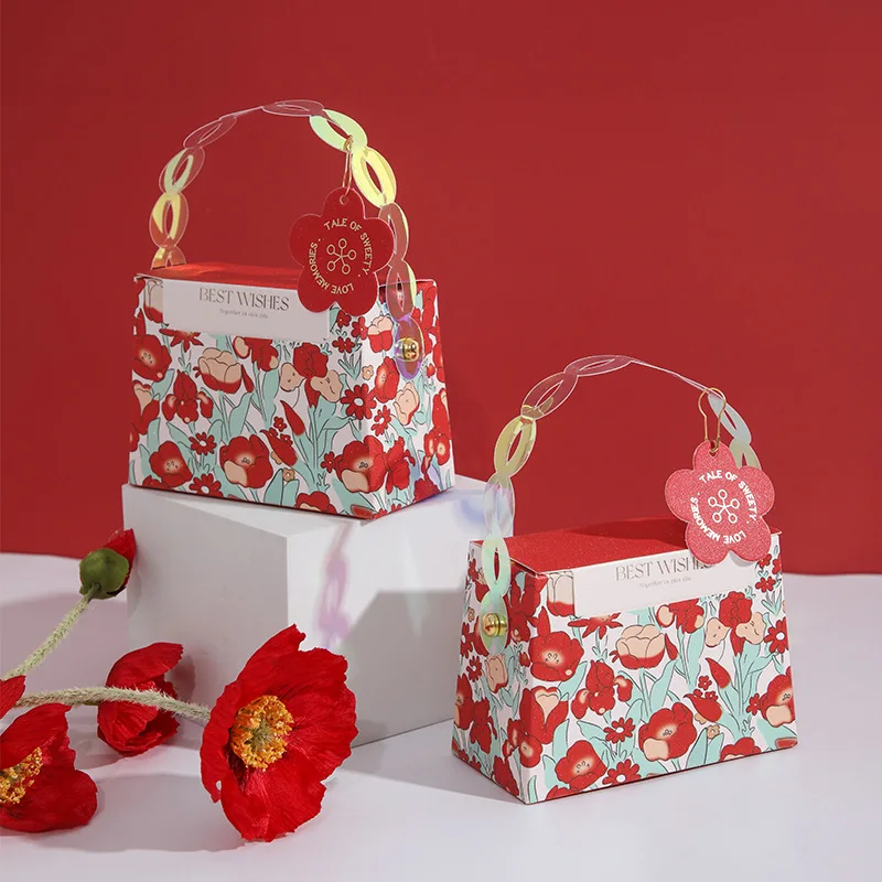 

Cardboard Candy Cookie Cracker Bag Wedding Birthday Party Favors Packaging Box Bag DIY Packaging Box