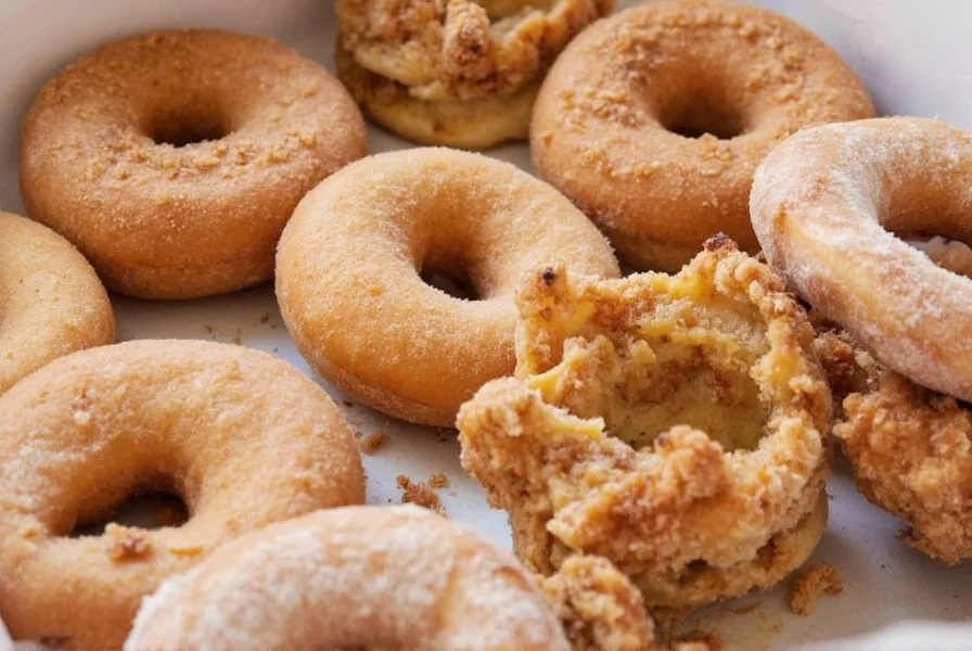 Close-up of cinnamon roll donut with cream cheese frosting at a Rocklin bakery