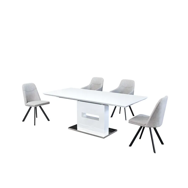 dining table set modern luxury european fabric chairs 8 seater furniture foshan tabels and chair cheap price