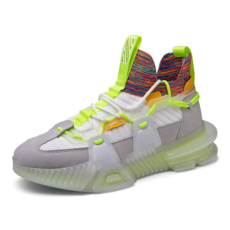 

Drop Shipping Breathable Mesh Light Sneakers Fashion Style Men's Casual Shoes Knitted Weaving Soft bottom Walking Shoes