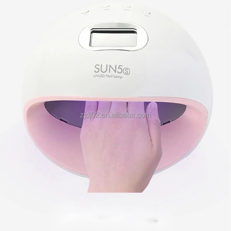 

Nail infrared induction Machine 72W Nail Gel Dryer No Black Hand Quick-Dry Four Shift Timing Nail Light, Pink